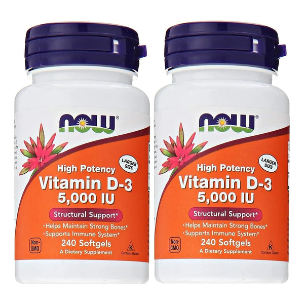 Complejo Vitamínico D3 5000 UI 240 Cápsulas Blandas Huesos Fuertes Y Salud Dental