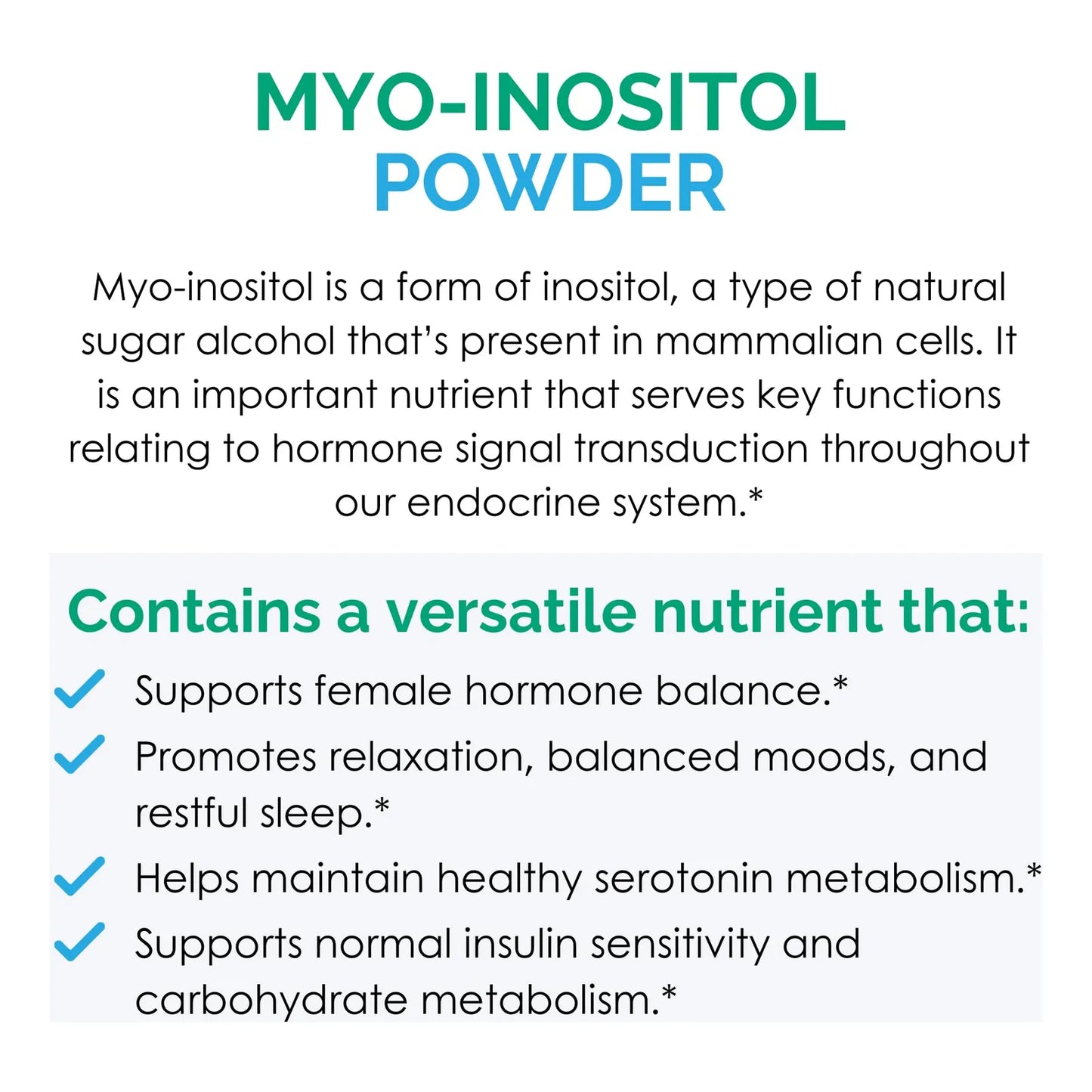 Polvo De Mio Inositol 250g Dr Izabella Wentz Salud Cerebral Equilibrio Hormonal
