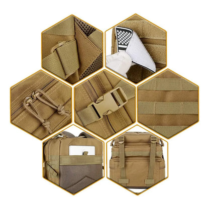 Mochila Táctica Militar QT&QY 45L Resistente Espaciosa y Versátil