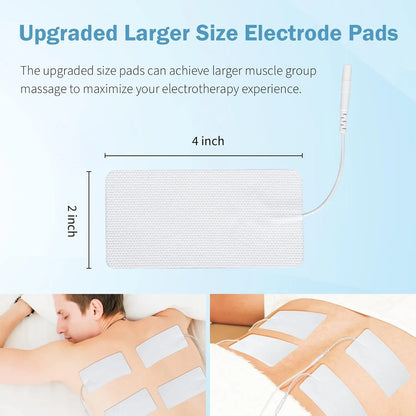 Masajeador Tens 20 Almohadillas Autoadhesivas Reutilizables Para Alivio Muscular