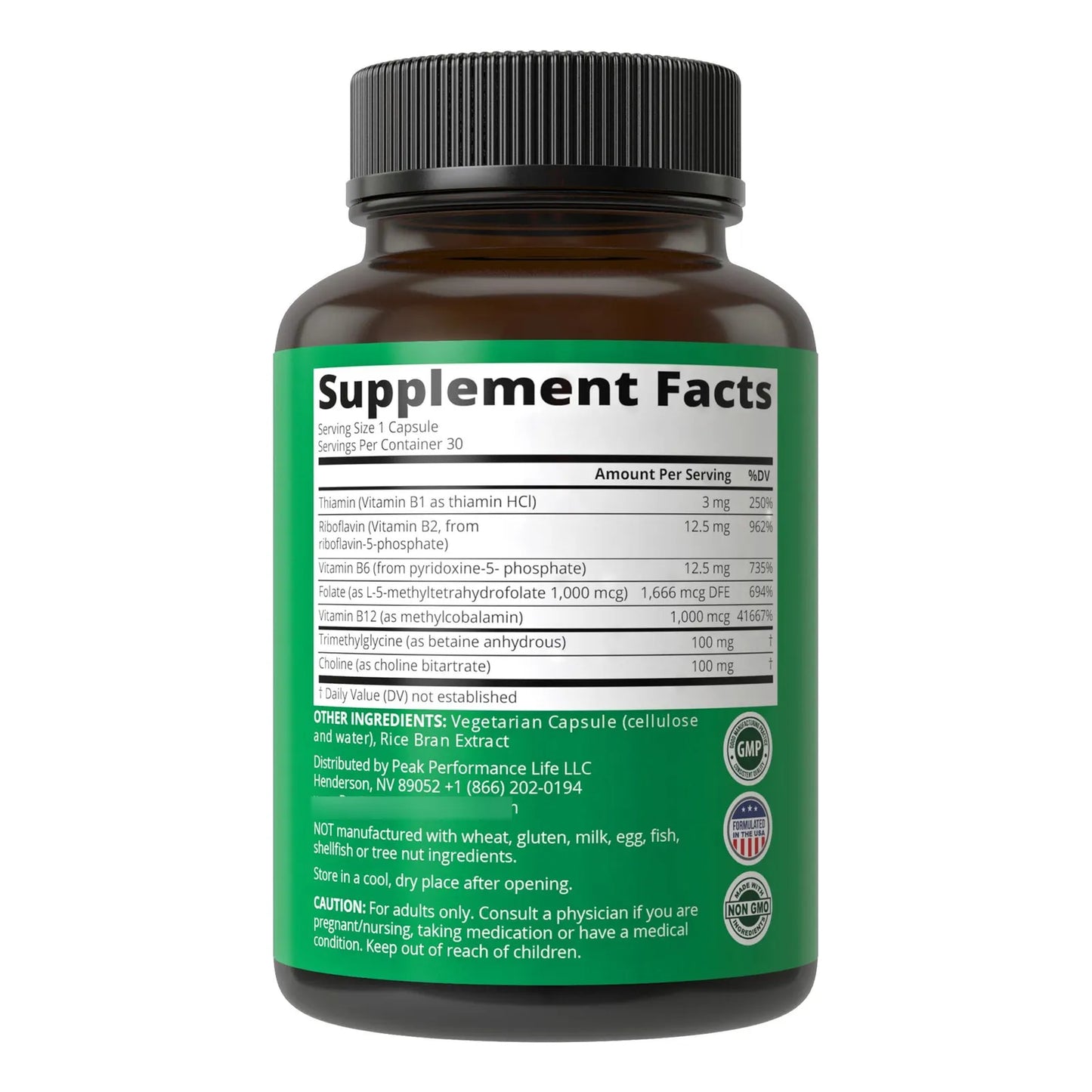 Multivitamínico Metilado Complejo B Con L Metilfolato Y Metilcobalamina Suplemento MTHFR