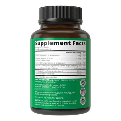 Multivitamínico Metilado Complejo B Con L Metilfolato Y Metilcobalamina Suplemento MTHFR