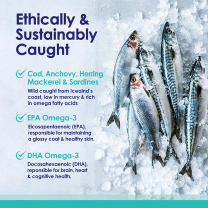 Aceite De Pescado Liquido Para Perros Omega 3 6 9 Piel Y Pelaje Saludable 16 Onzas
