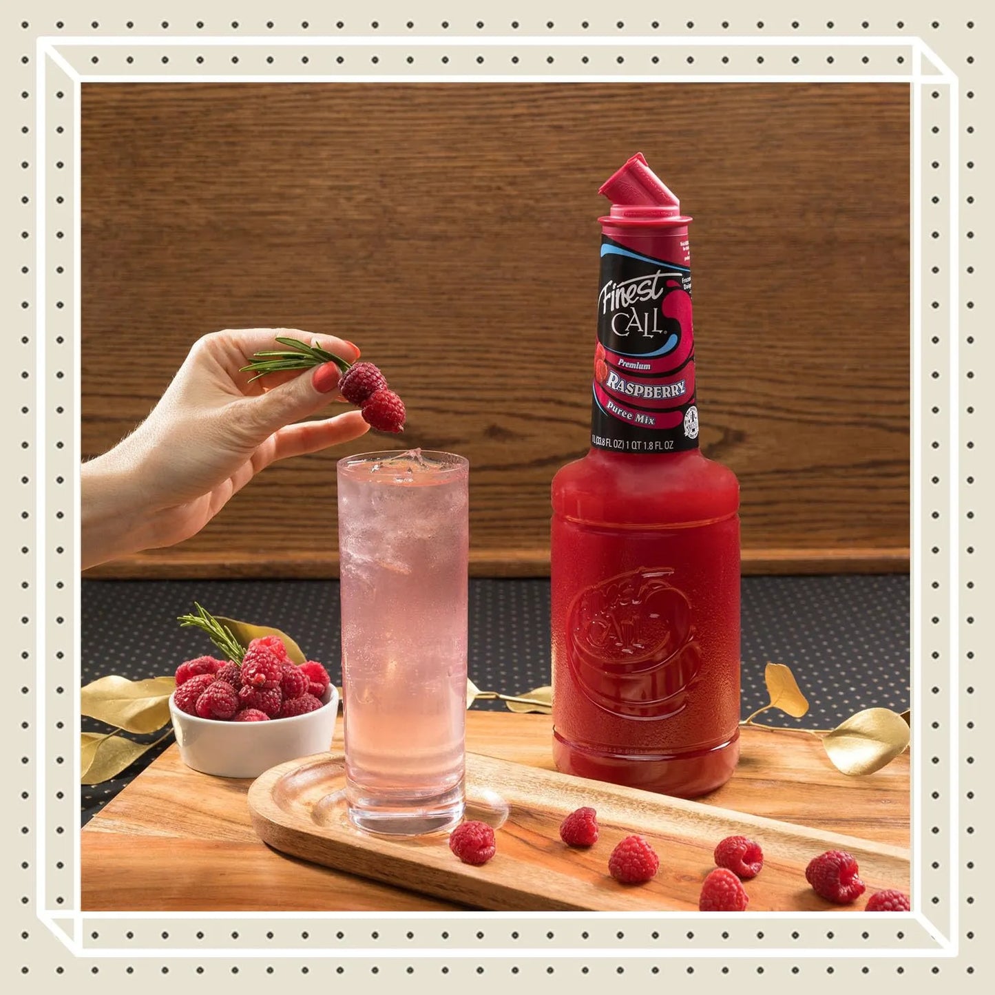 Mezcla De Bebidas Puras De Frambuesa 1 Litro 100 Natural Importado