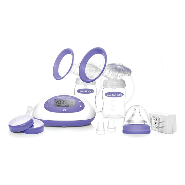 Extractor De Leche Electrico Doble Signaturepro Lansinoh Succion Ajustable Y Portatil