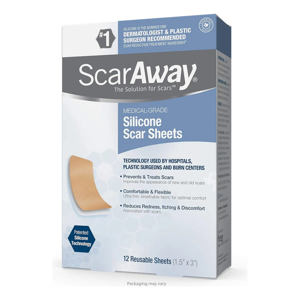 Laminas De Silicona ScarAway Tratamiento Profesional Para Cicatrices Quirurgicas Acne Y Quemaduras