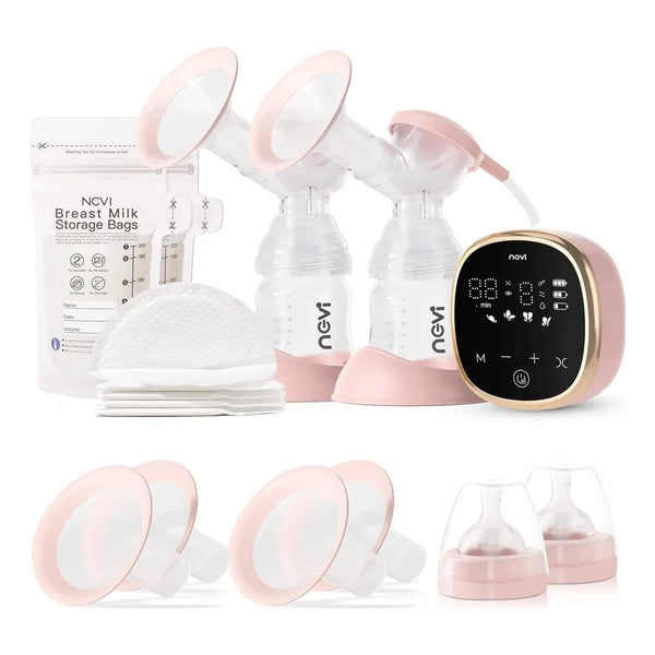 Extractor De Leche Materna Electrico Dual Portatil NCVI 4 Tamaños Modos Silencioso