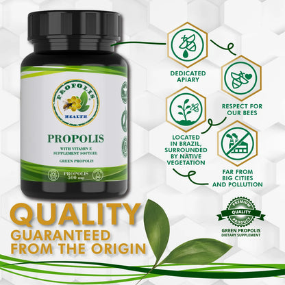 Capsulas De Propoleo Brasileño 1000 Mg Refuerzo Inmunologico Antioxidante Natural