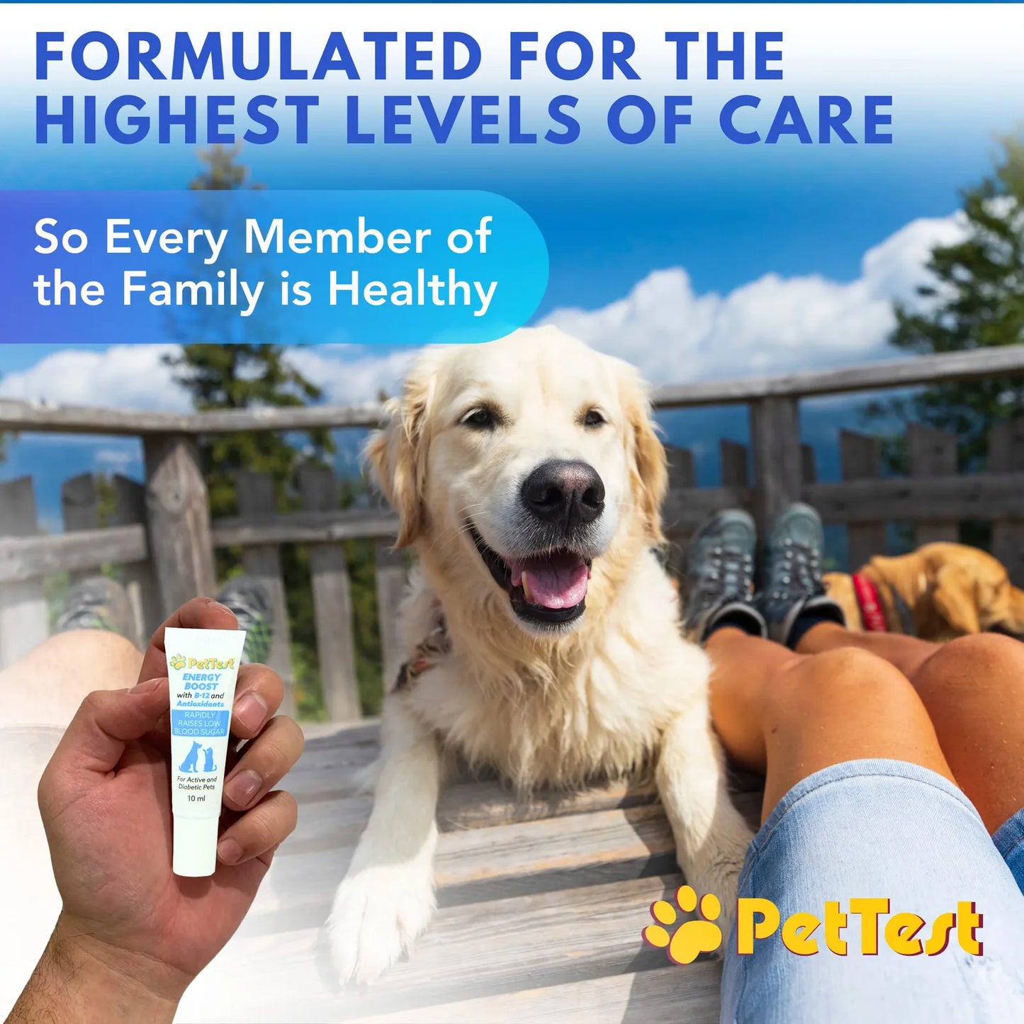 PetTest New Energy Boost Glucosa SOS Para Mascotas Sabor Carme Recuperacion Rapida