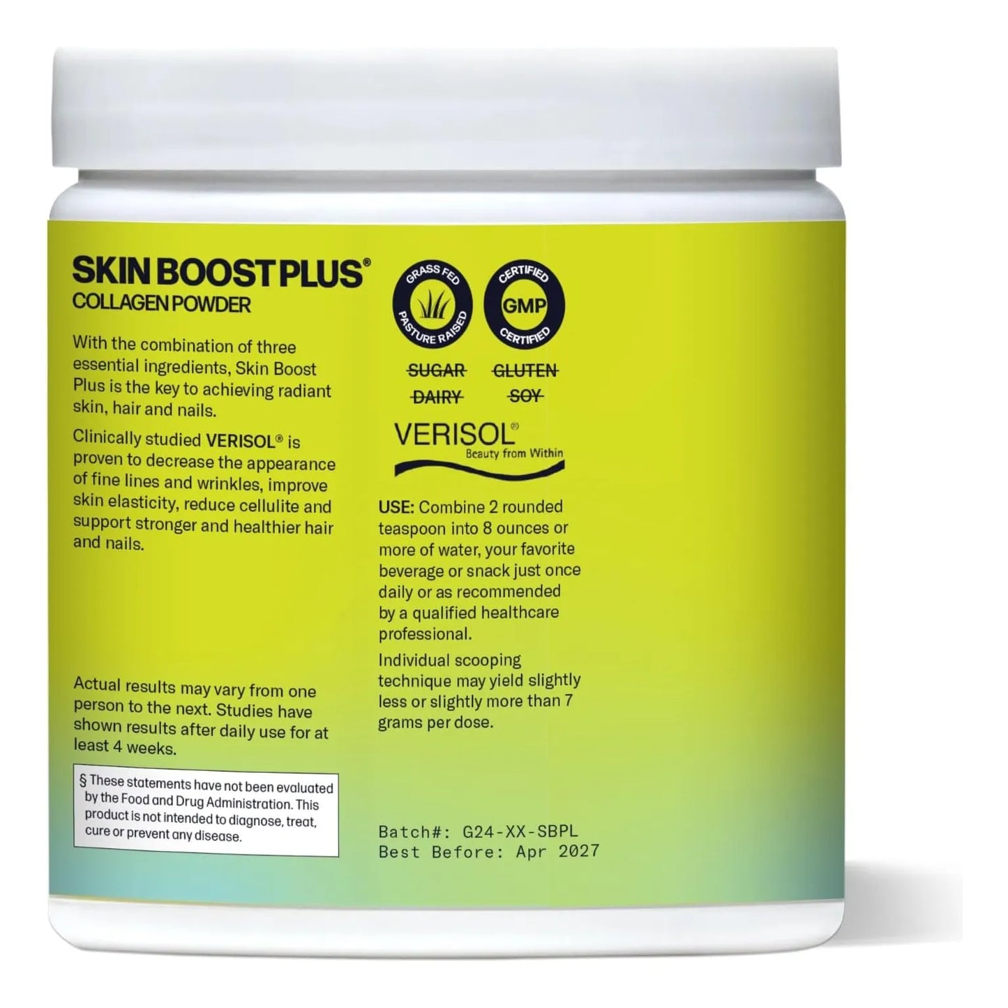 Sparkle Skin Boost Plus Suplemento Para Piel Cabello Y Uñas Con Colageno Y Acido Hialuronico