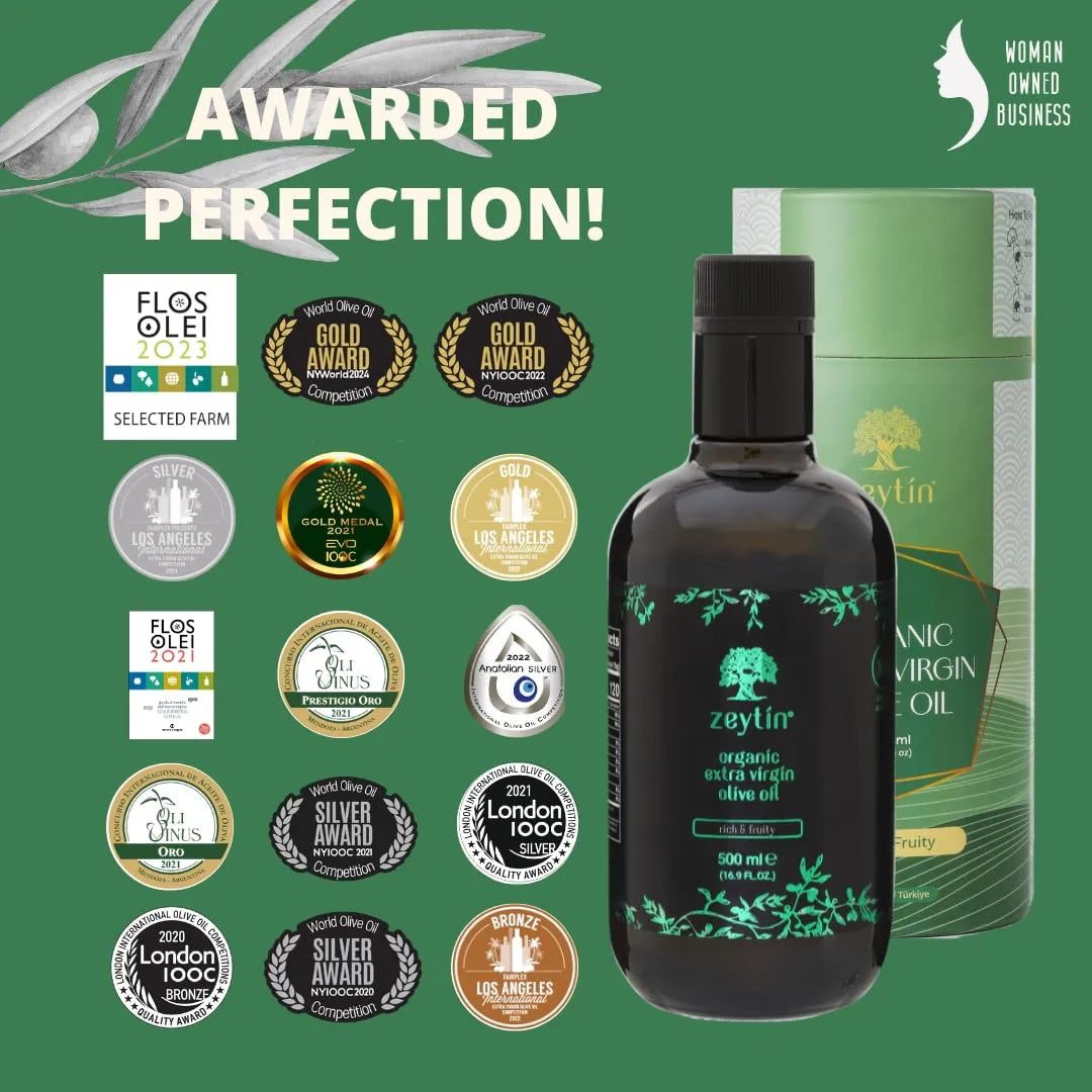 Aceite De Oliva Virgen Extra Premium Zeytin 500 Ml Cosecha Temprana Prensado En Frio