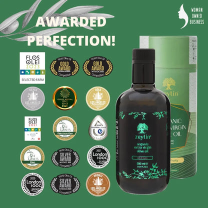 Aceite De Oliva Virgen Extra Premium Zeytin 500 Ml Cosecha Temprana Prensado En Frio