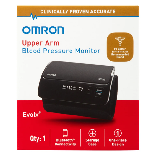 Monitor de Presión Arterial Omron Evolv – Inalámbrico, Bluetooth y con Precisión Avanzada – Diseño Todo en Uno