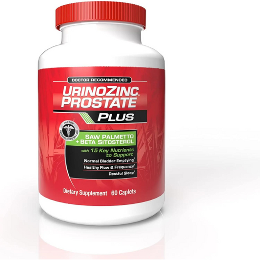 Urinozinc Prostate Plus Health Formula + Beta-Sitosterol, 60 cápsulas (suministro para 30 días)