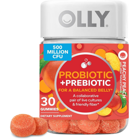 OLLY - Gomitas de probióticos + prebióticos que apoyan la salud digestiva e intestinal