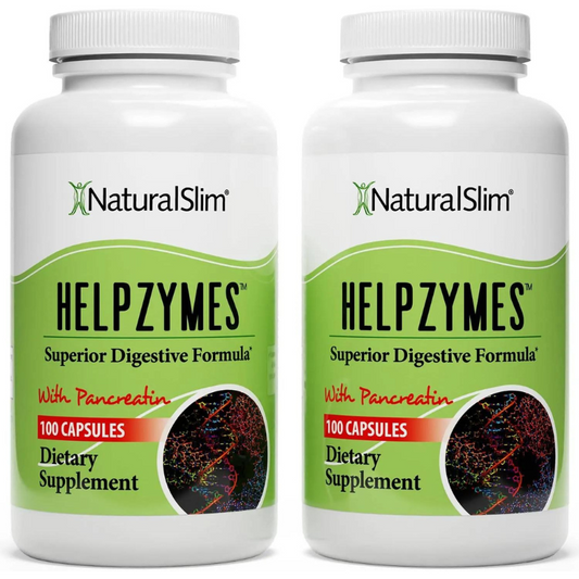 NaturalSlim Helpzymes - Fórmula premium de enzimas digestivas para ultra digestión y absorción