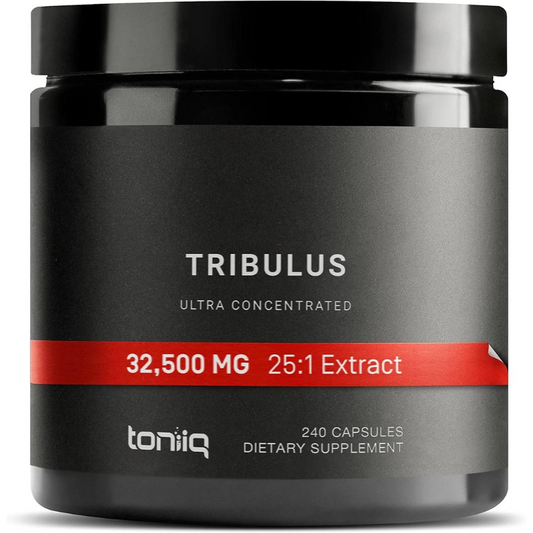 Toniiq Cápsulas de Tribulus de ultra alta resistencia - 95% de saponinas - Fórmula de extracto concentrado de 1300 mg - 120 cápsulas