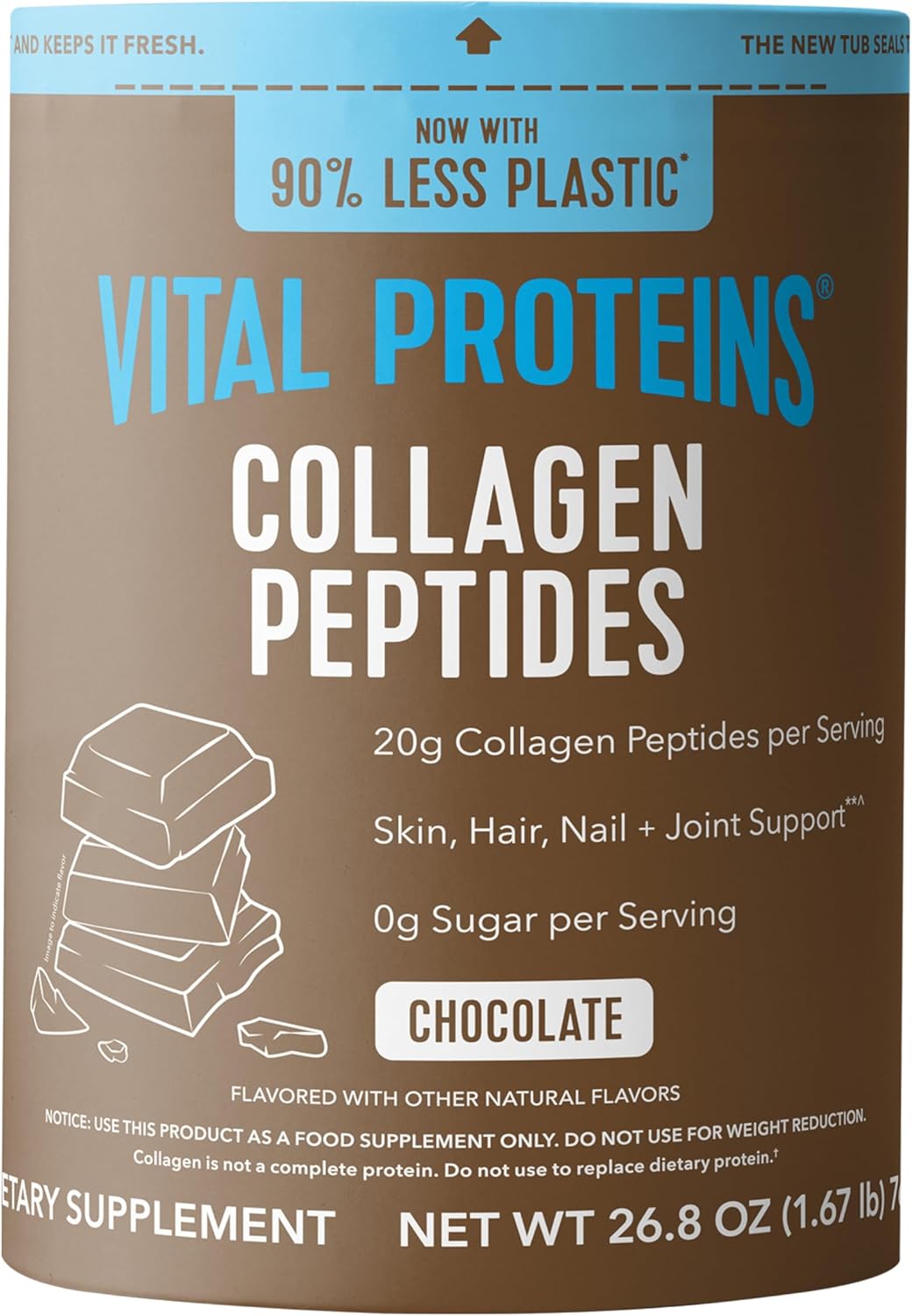 Vital Proteins Colágeno Hidrolizado En Polvo Sabor Chocolate Tipo I y III 17.1 oz Para Piel Cabello Uñas